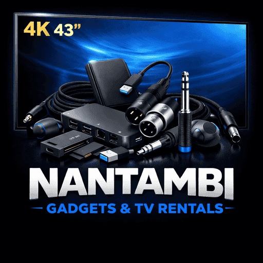 Professional studio setup with microphone and headphones under blue lighting